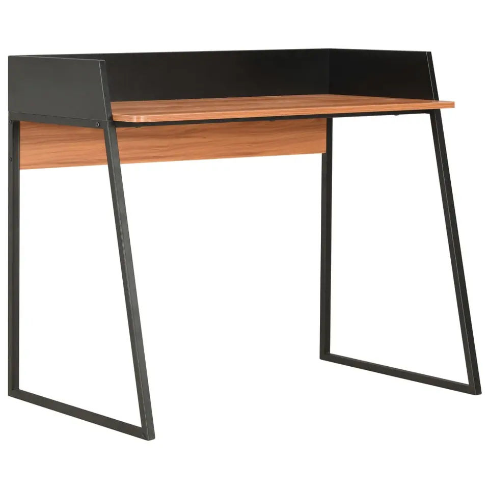 vidaXL - Computertafel - Zwart - Bewerkt hout