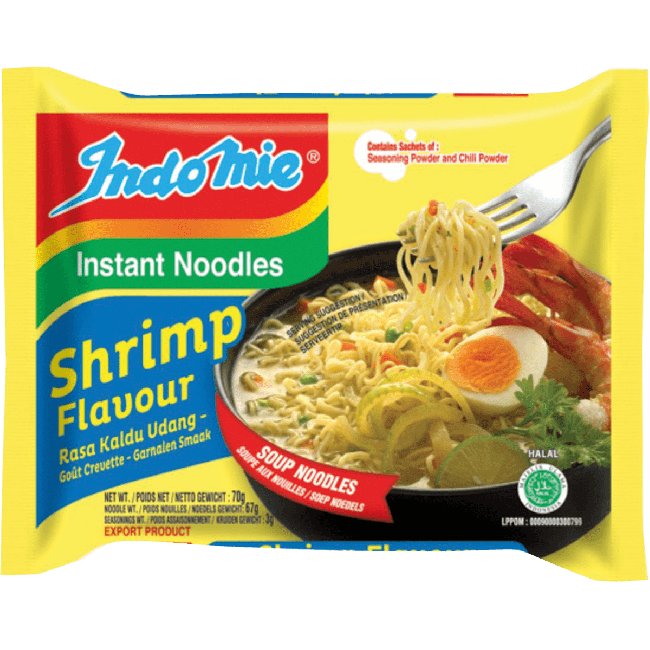 Indomie Instant Noedels Garnalen Smaak 70g