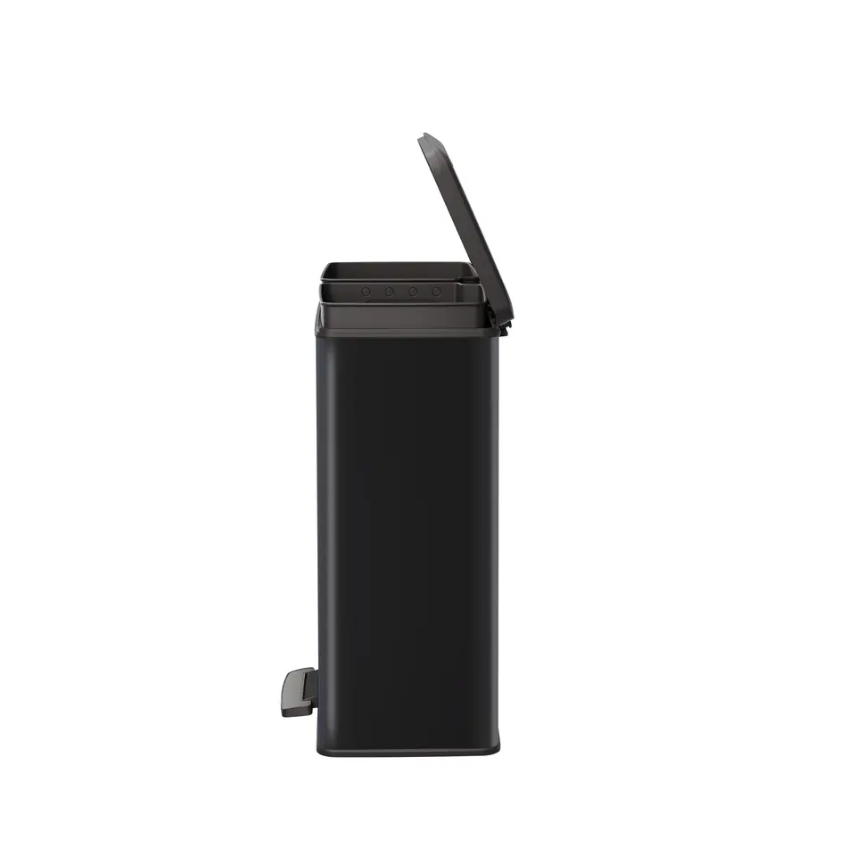 Curver Decobin Duo Prullenbak - 26L 26L - Rechthoekig - Zwart