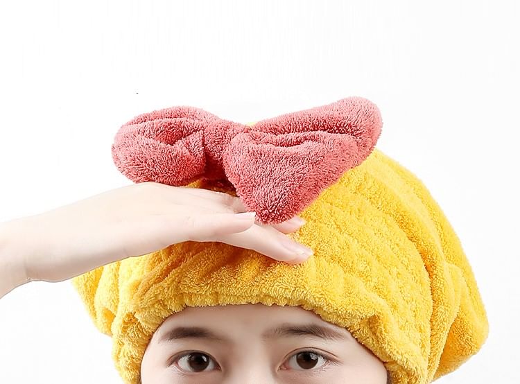 Porcini - Set van 2: Bow Coral Fleece Haardrooghanddoek
