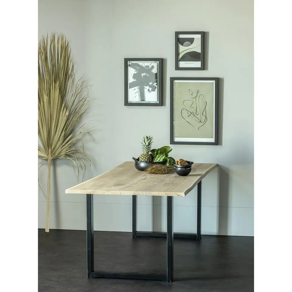 WOOOD Tablo U-Poot/Maastricht 1 Stuk - Metaal - Zwart - 72x79x10