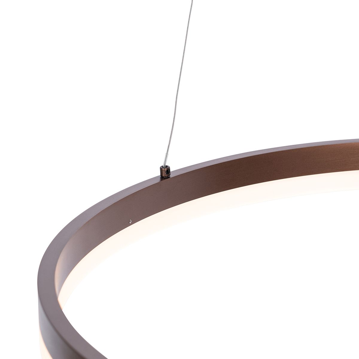 Hanglamp donkerbrons 60 cm incl. LED 3-staps dimbaar - Anello