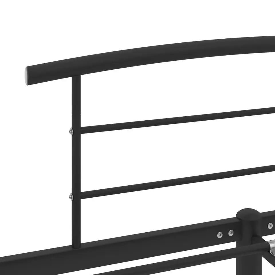 vidaXL - Bed frame met hoofdeinde - Zwart - Metaal - 140 x 200 cm