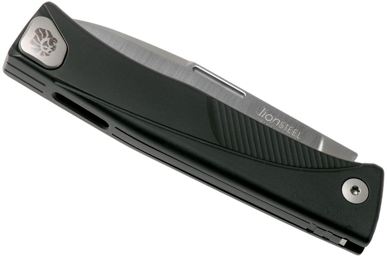 LionSteel Thrill black aluminum integral slipjoint zakmes