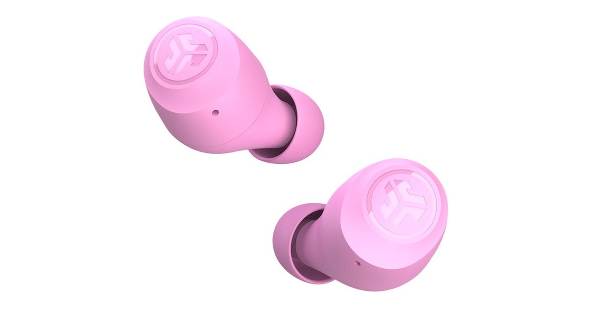 JLabGo Air Pop True Wireless headphones in-ear oortjes  (Lichtroze, Bluetooth 5.1)