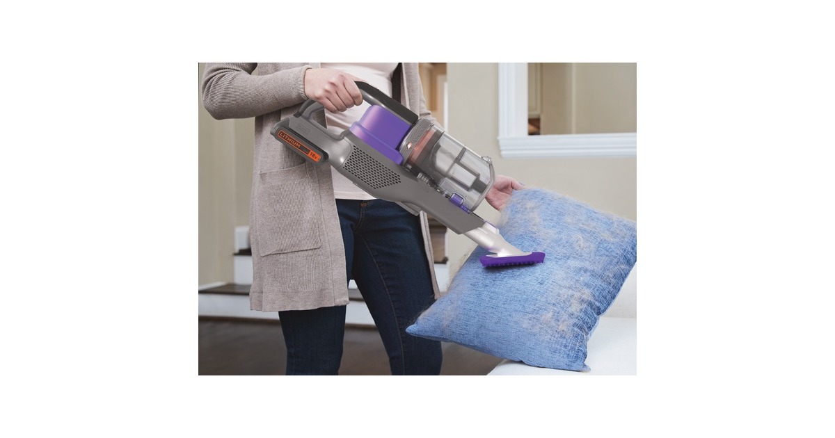 BLACK+DECKER18V PET 4-in-1 Steelstofzuiger  (Paars/grijs)