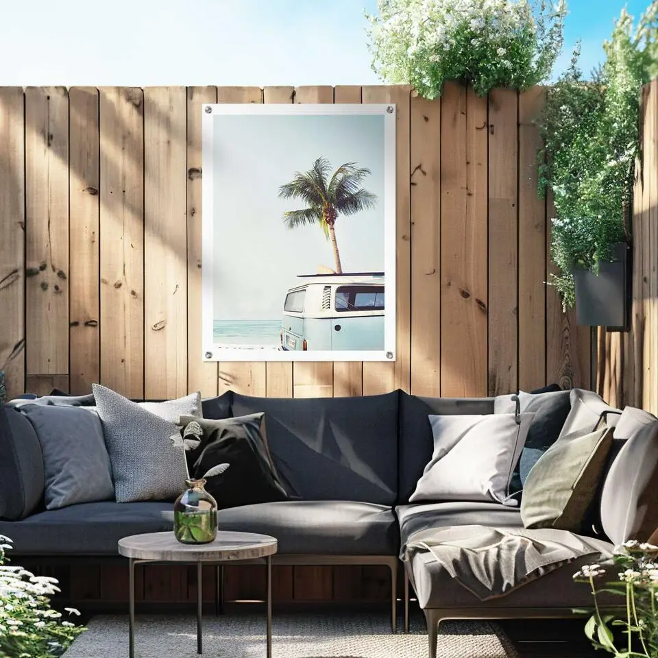 Tuinposter Summer Vibe - 80x60cm - Blauw