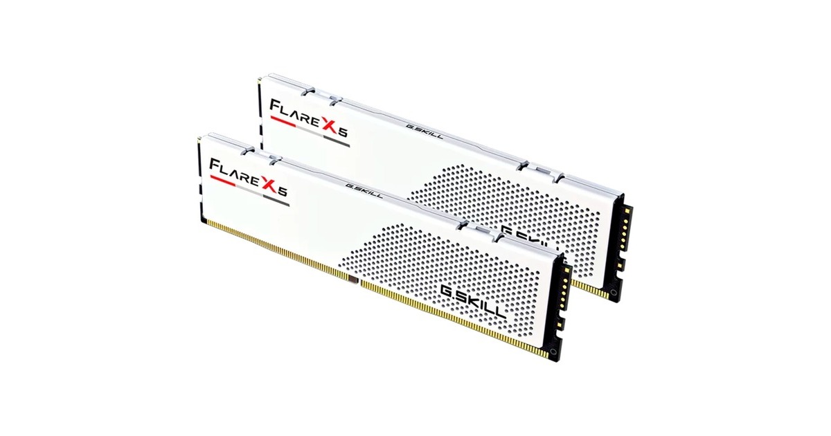 G.Skill32 GB DDR5-6000 (2x 16 GB) Kit werkgeheugen  (Wit, F5-6000J2836G16GX2-FX5W, Flare X5, AMD EXPO)