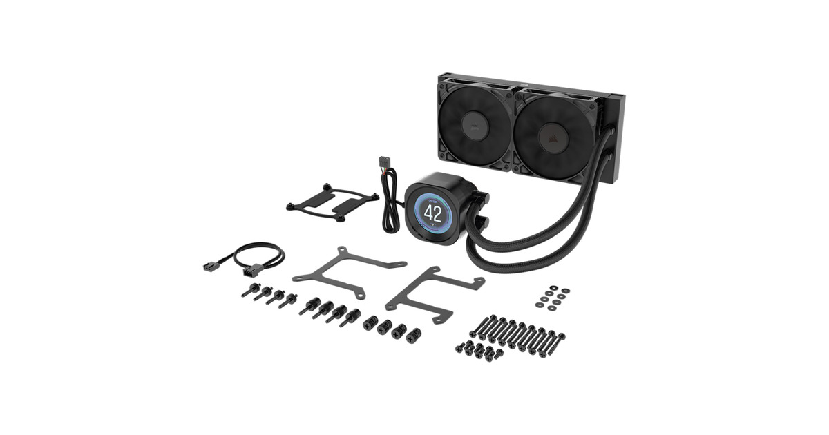 CorsairNAUTILUS 240 RS LCD CPU-vloeistofkoeler waterkoeling  (Zwart)