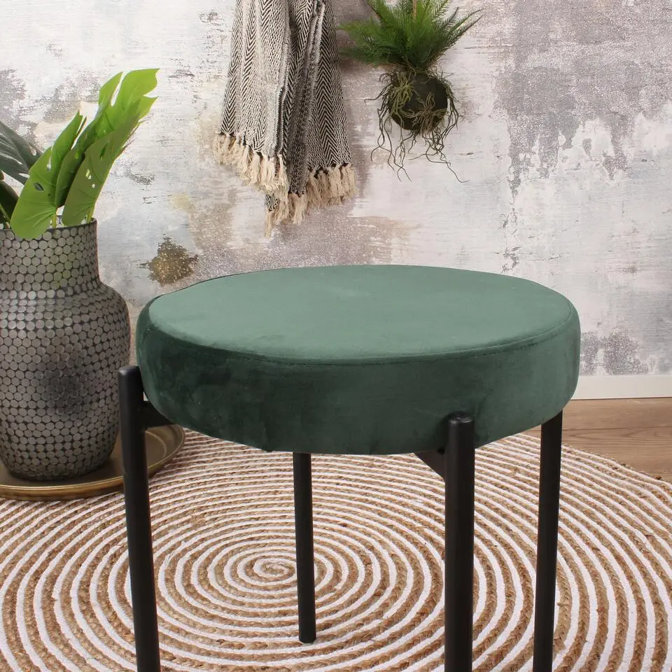 DS4U - Mika velvet kruk groen
