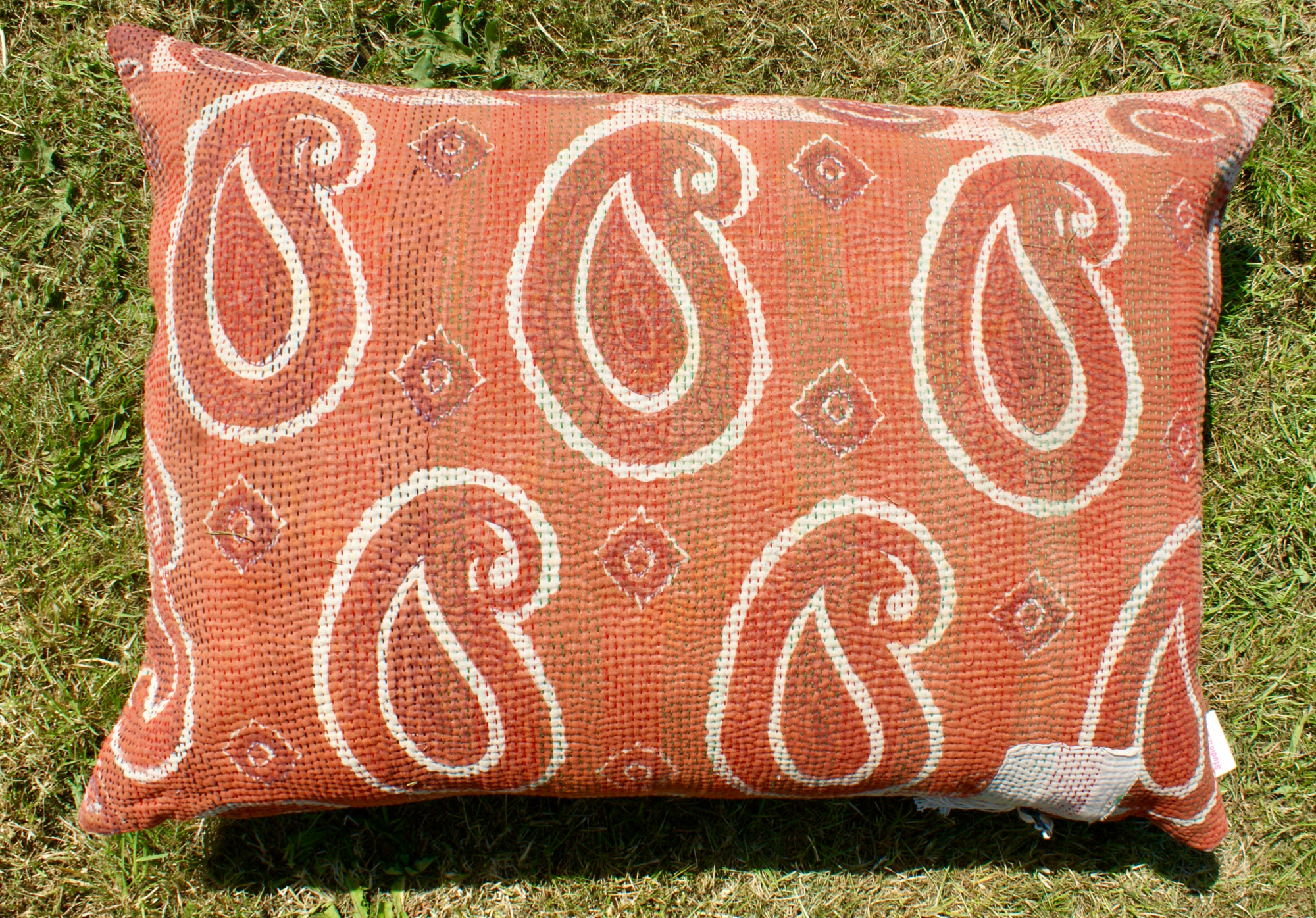 Kussen Kantha vintage 50x70 cm terra
