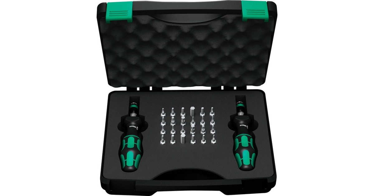 Wera7440/41 Kraftform momentschroevendraaier-set 0,3-3,0 Nm  (Zwart/groen, 26‑delig)