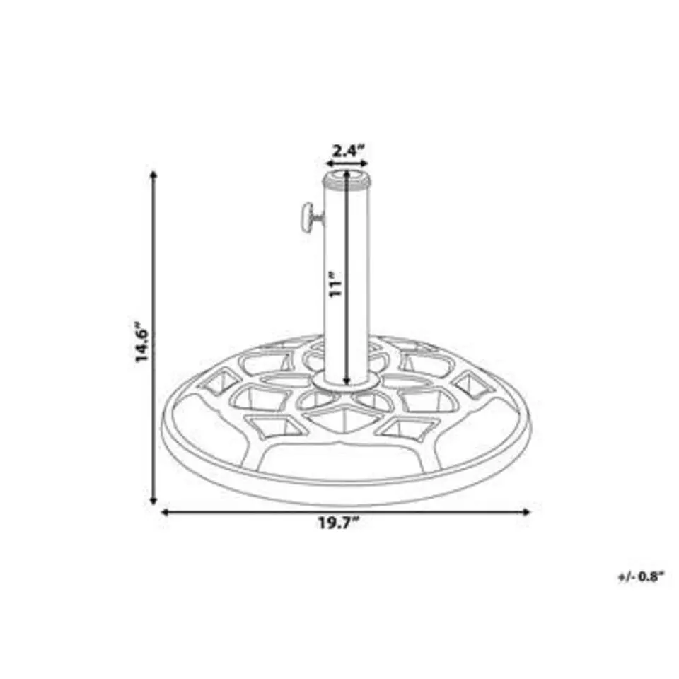 CETO - Parasolvoet - Zwart - Beton