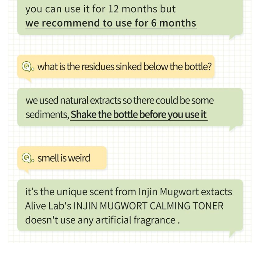 ALIVE:LAB - Injin Mugwort Calming Toner