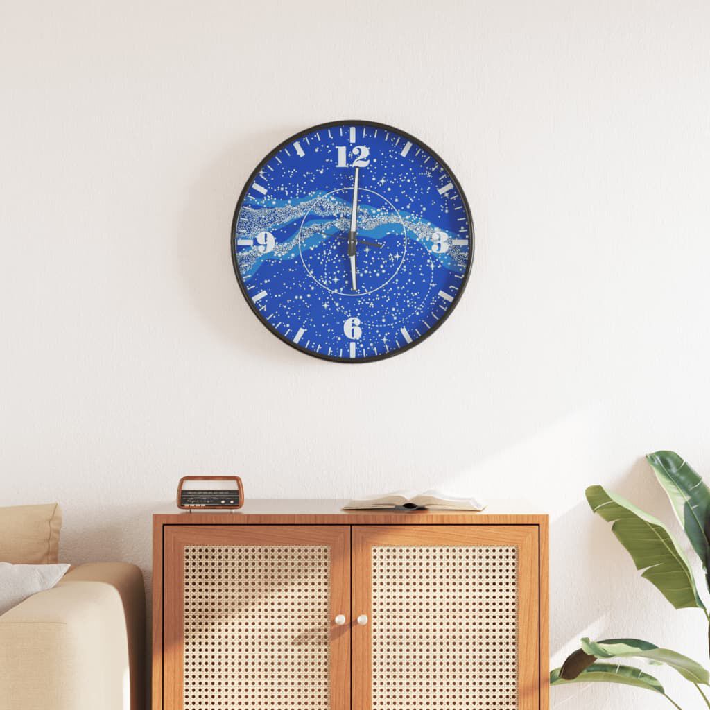 vidaXL Wandklok met lichtgevende wijzers en cijfers, Ø30 cm