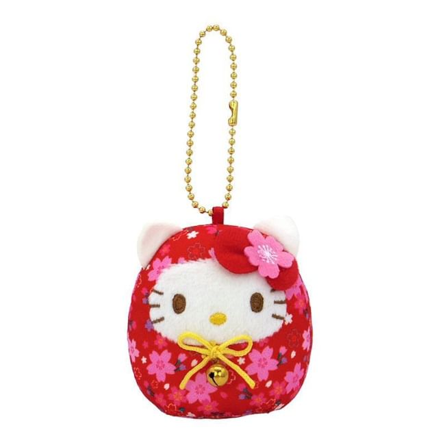 Nakajima Corp. - Sanrio karakters mascotte tas charme / sleutelhanger (Sakura Daruma)