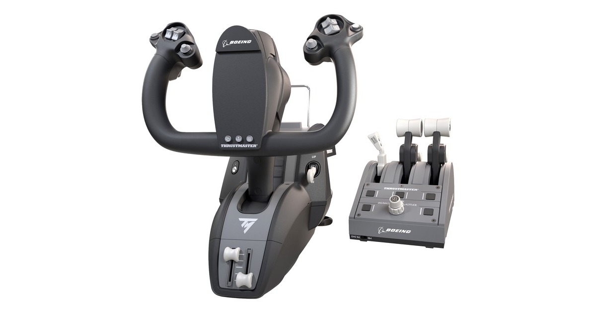 ThrustmasterTCA Yoke Pack Boeing Edition gaming set  (Zwart/grijs, Pc, Xbox One, Xbox Series X|S)