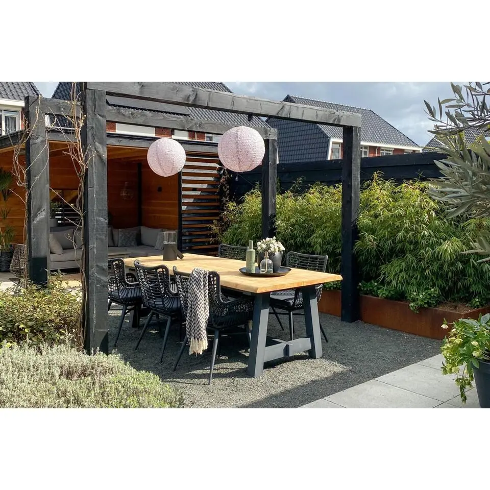 VDG Set van 4 - Jasmine dining tuinstoel - Black