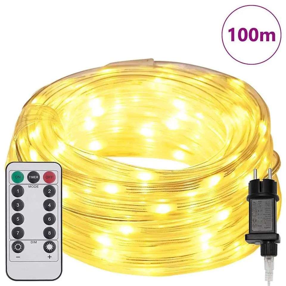 vidaXL - Touwenlicht met 2400 LED 100 m - Warmwit - PVC