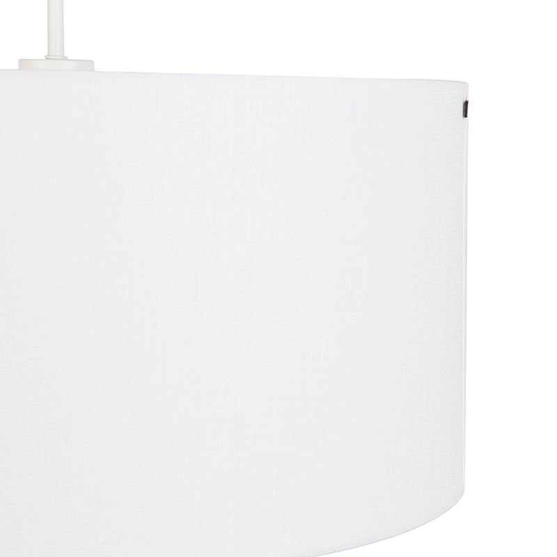 Moderne hanglamp wit met witte kap 50 cm - Combi 1