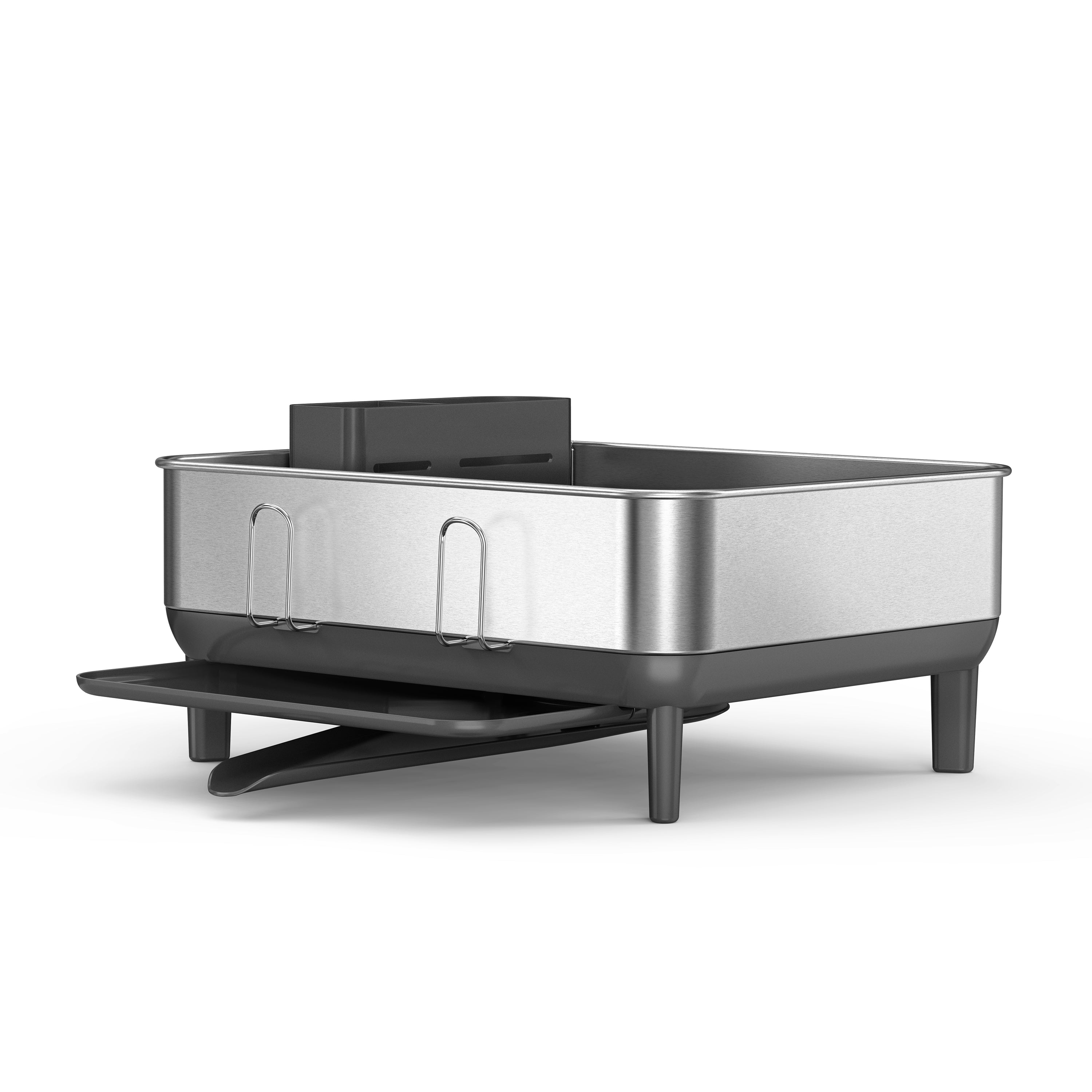 Simplehuman - Afdruiprek met Stalen Frame, Klein, Grijs- Simplehuman