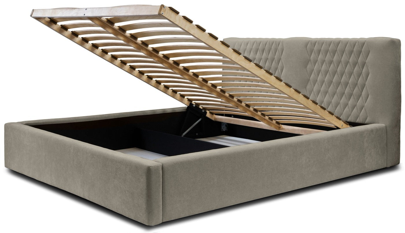 Trae Mobler Montana 160 x 200 cm Gestoffeerd Bed Taupe