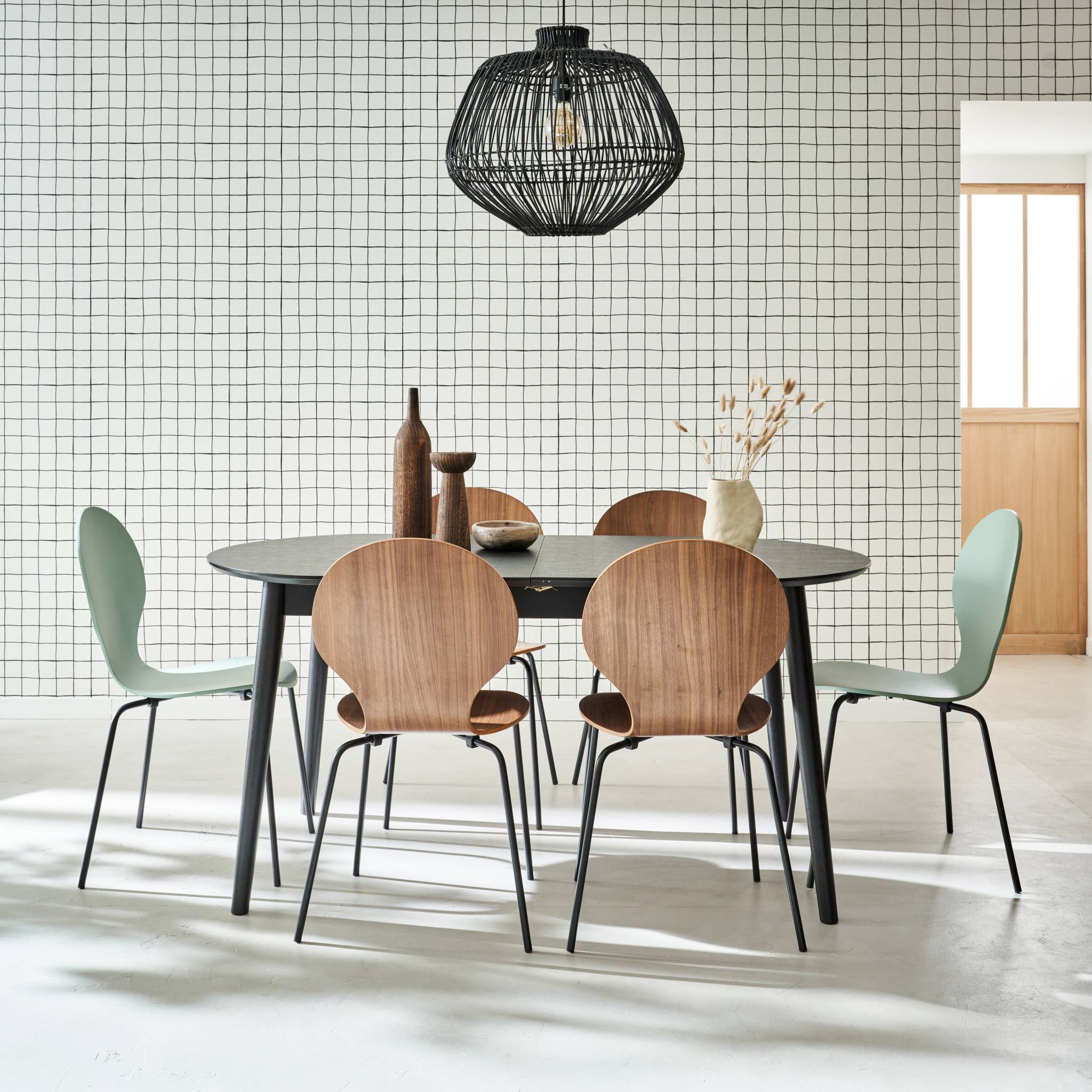 sweeek - Uitschuifbare eettafel, 6-8 zitplaatsen, 160-210cm