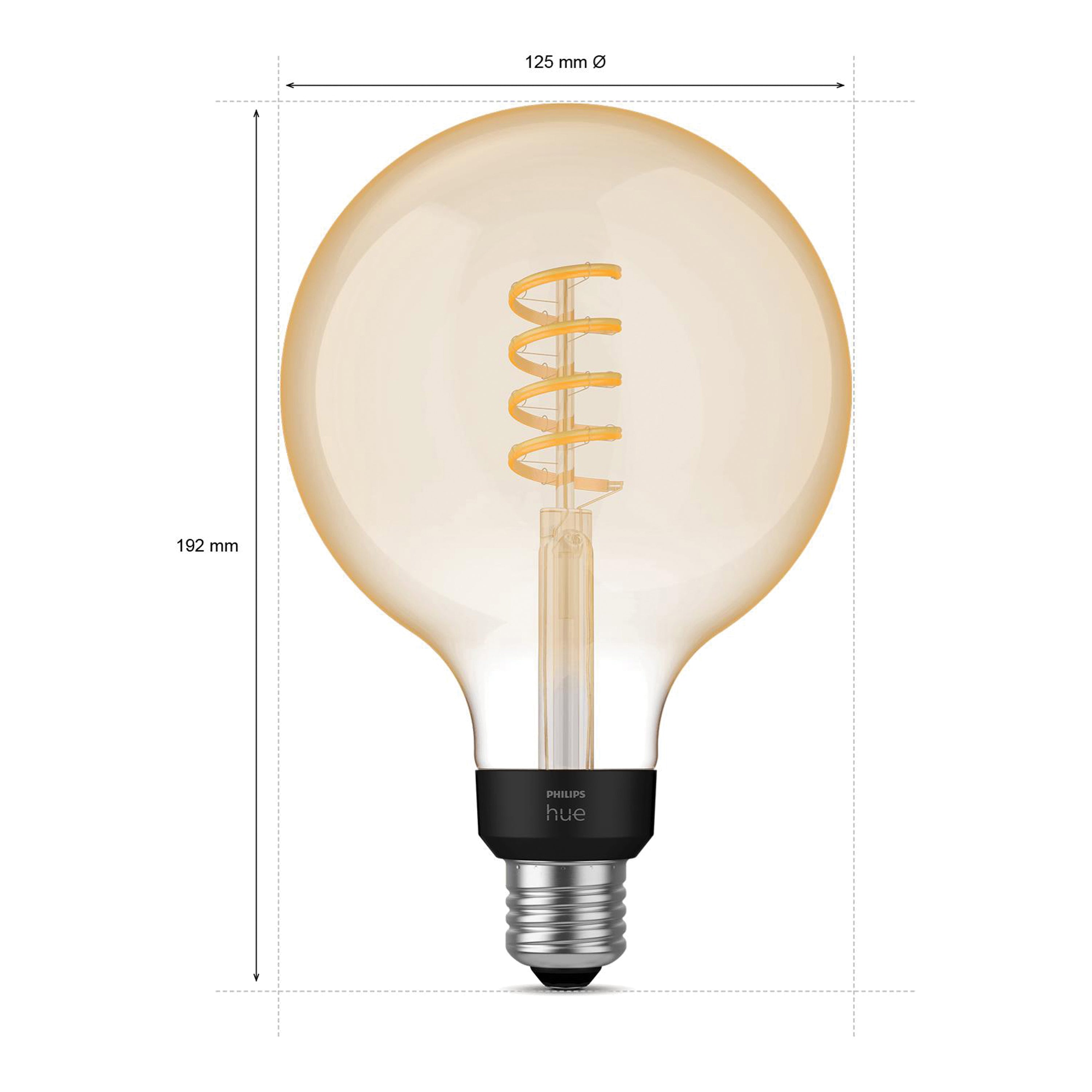 Philips Hue Filament Globelamp - E27 - Ã 12,5