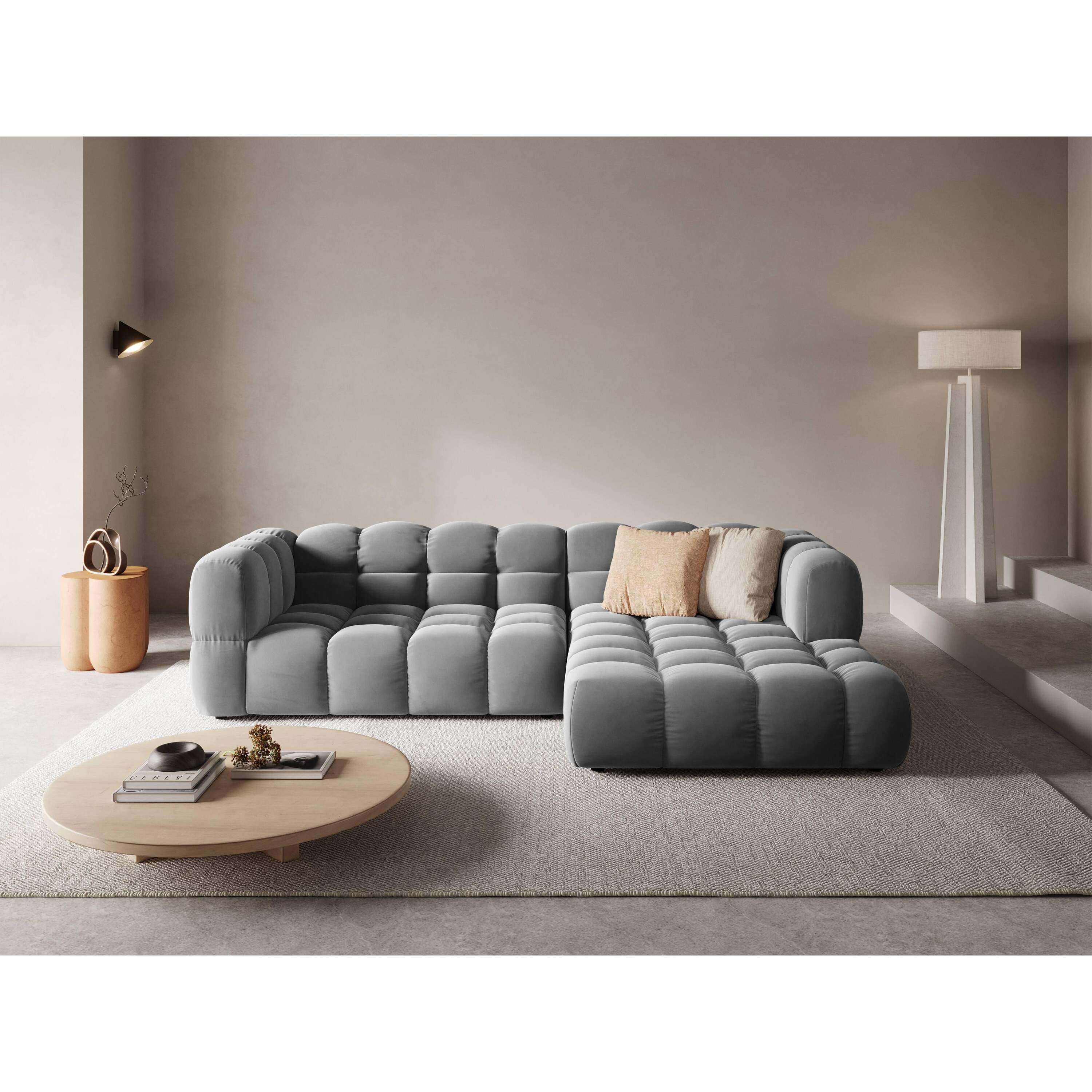 Cosmopolitan Design Sky 3,5-zits Hoekbank Rechts - Lichtgrijs