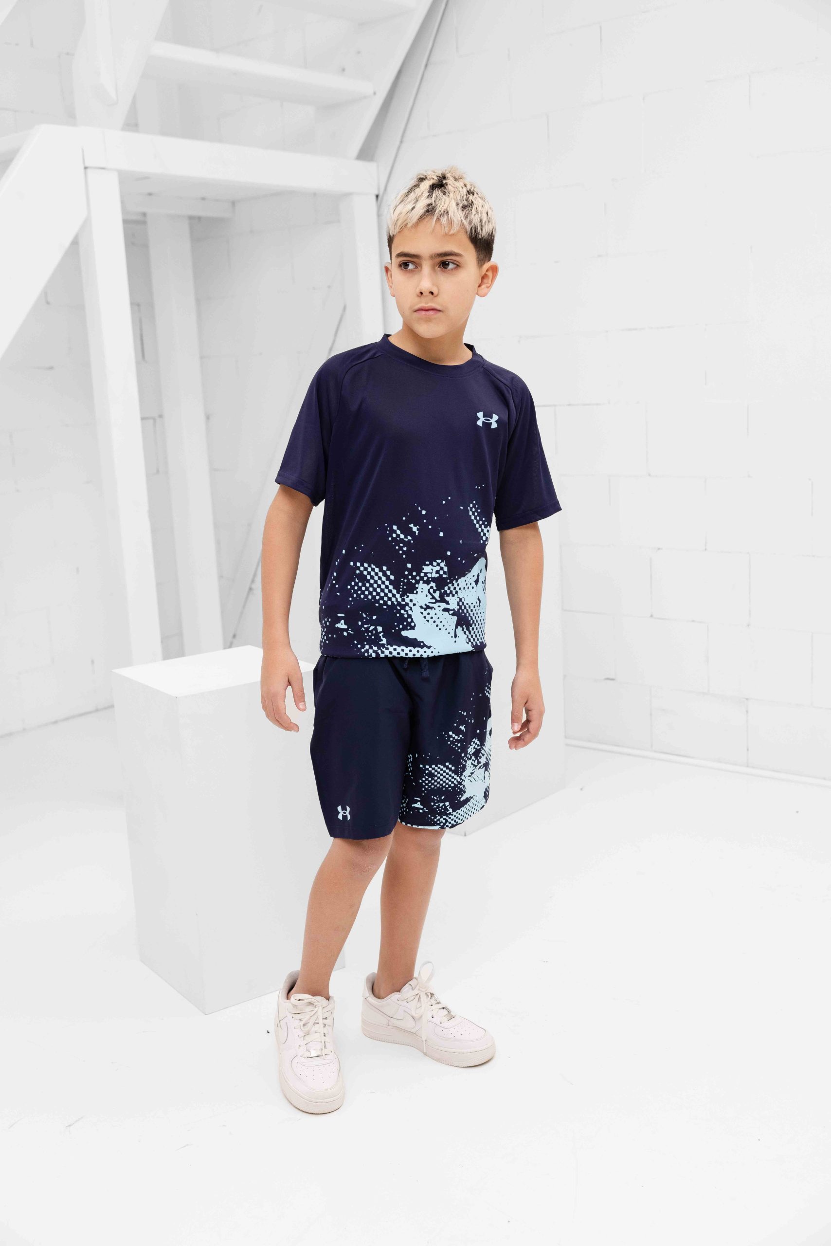 Under Armour Tech Woven Graphic Zomerset Kids Donkerblauw/Lichtblauw