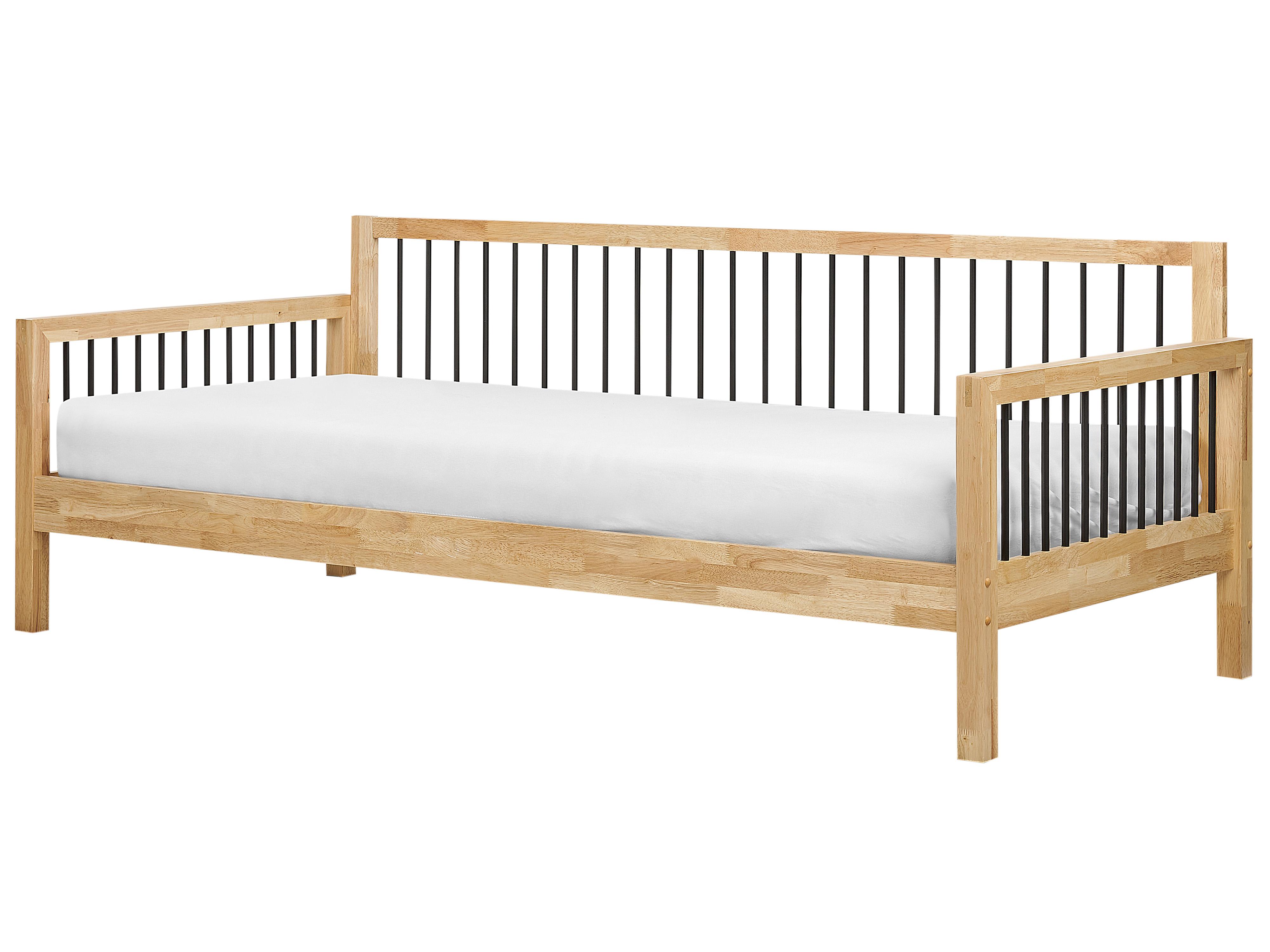 Bedbank Hout TRICOT 90 x 200 cm Lichtbruin
