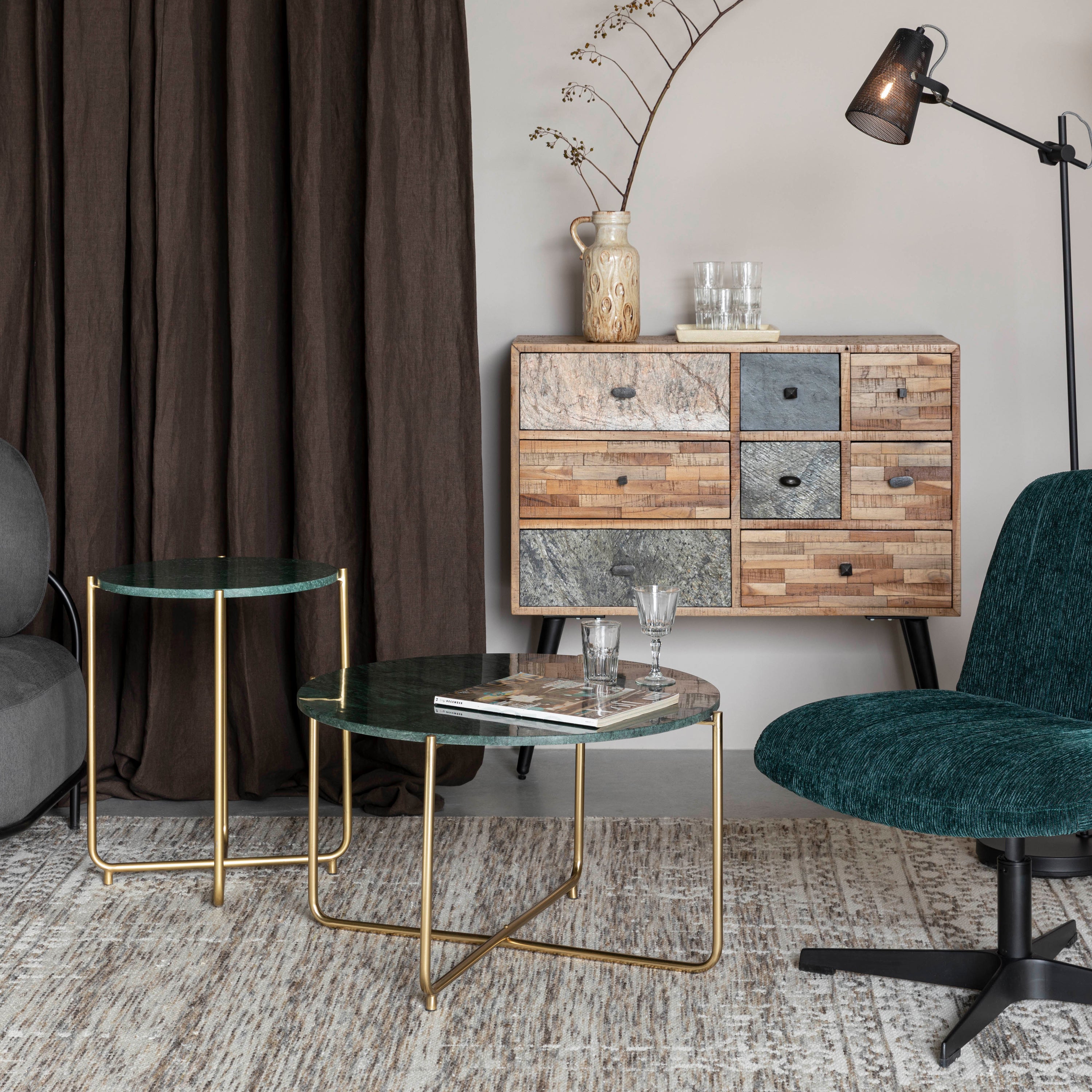 by fonQ basic Chique Salontafel Ã 70 cm - Groen