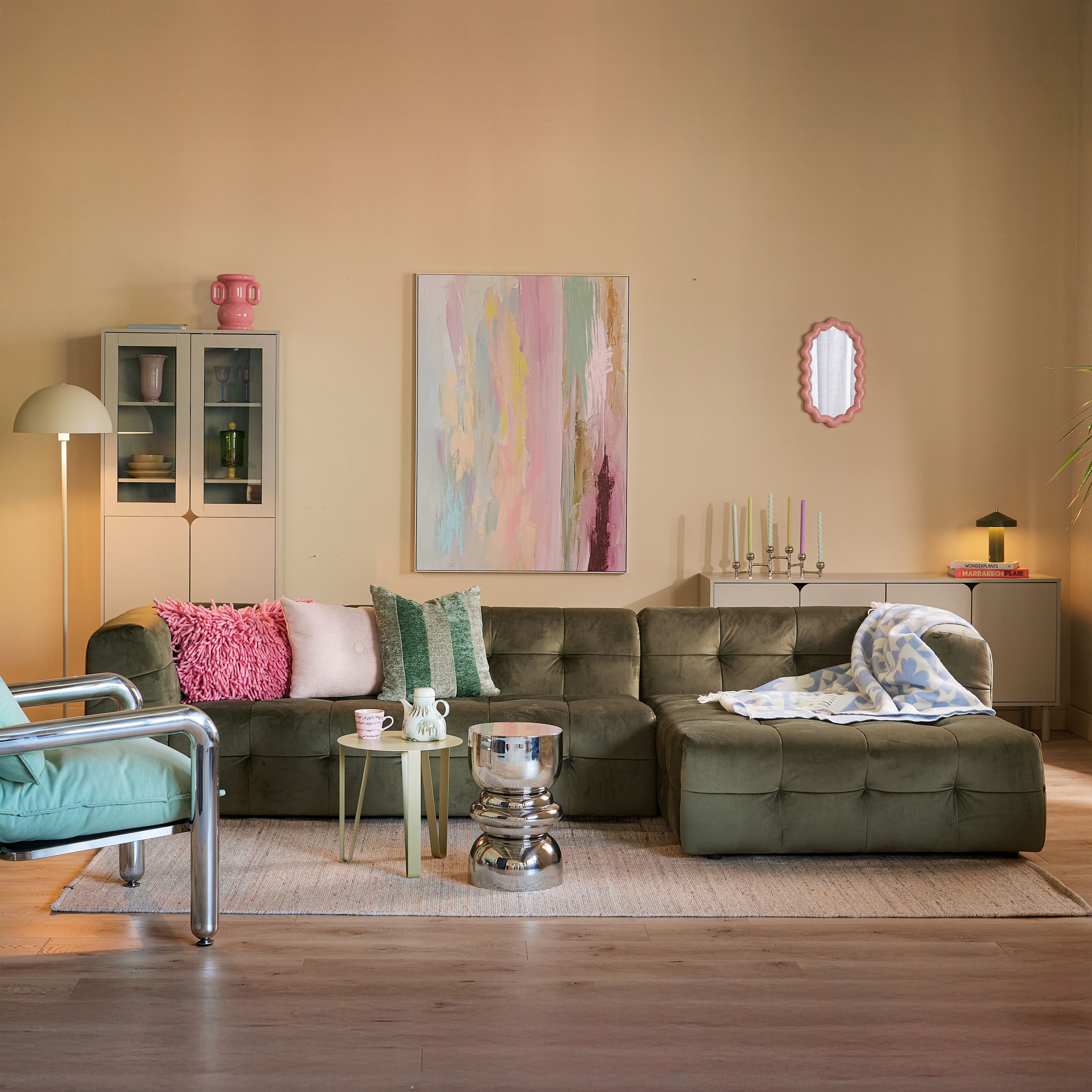 &k amsterdam Amfora Vaas - Roze