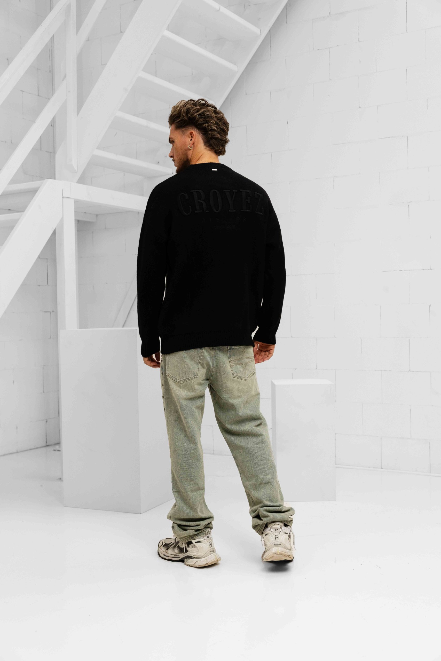 Croyez Gallery Knit Sweater Heren Zwart