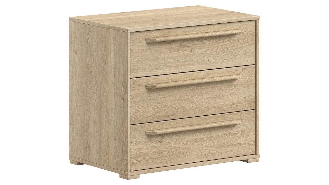 Commode Sam met 3 laden eik