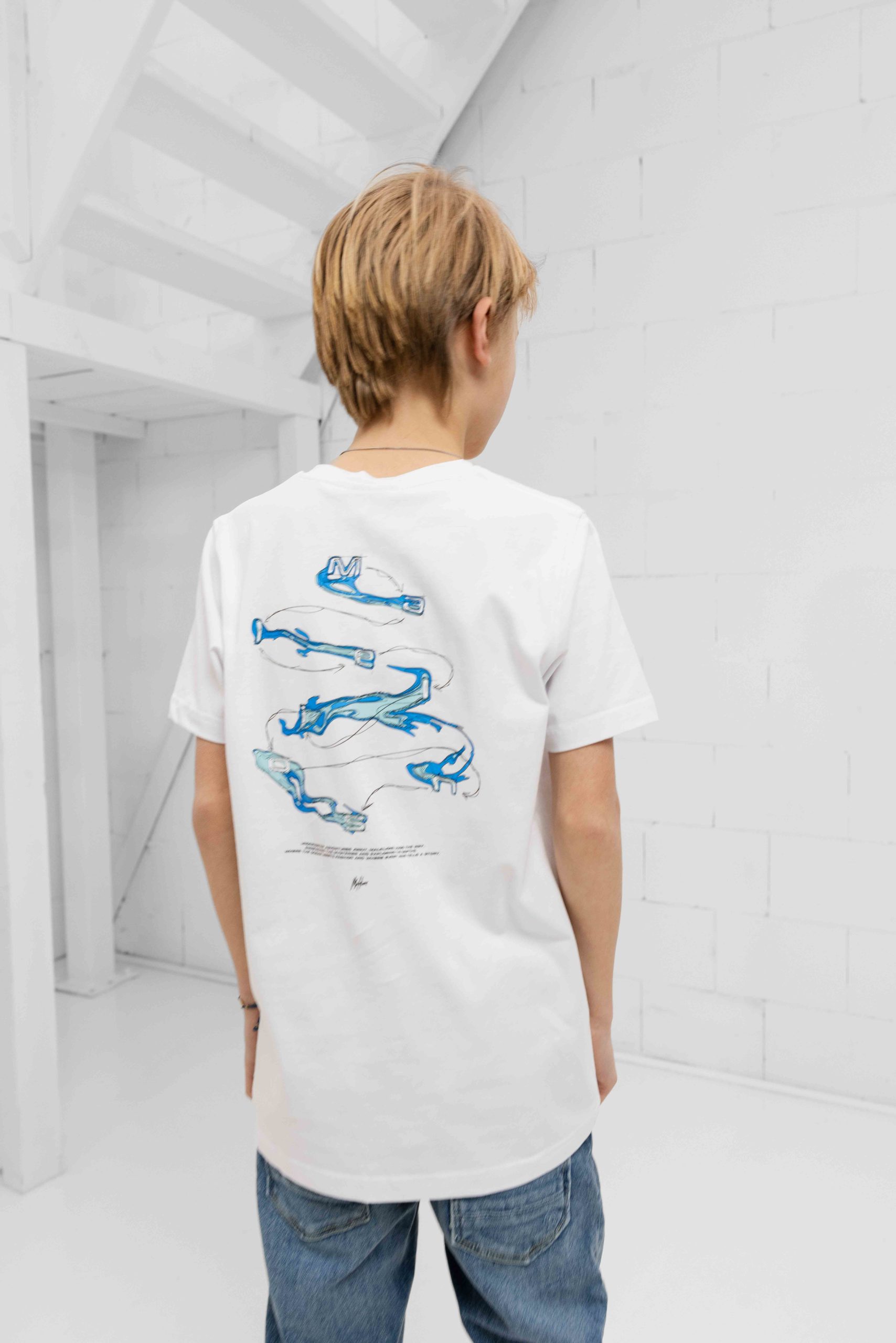 Malelions Water Sign T-Shirt Kids Wit