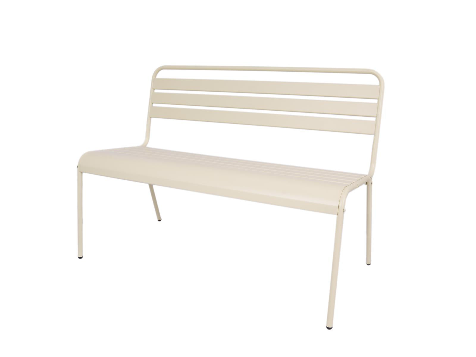 Metalen tuinbank Max 120 cm ivoor
