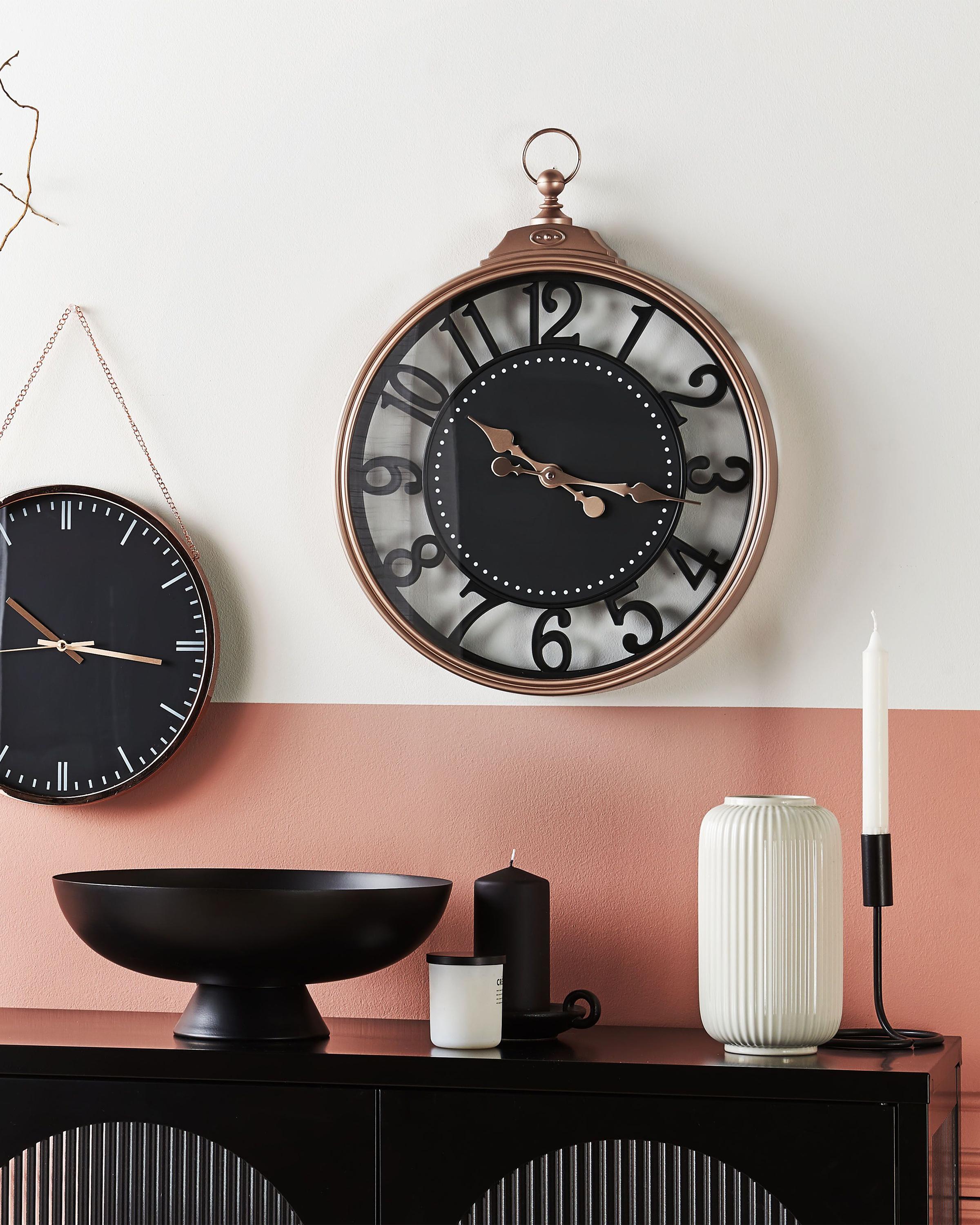 Wandklok ALLOZA 44 cm Zwart