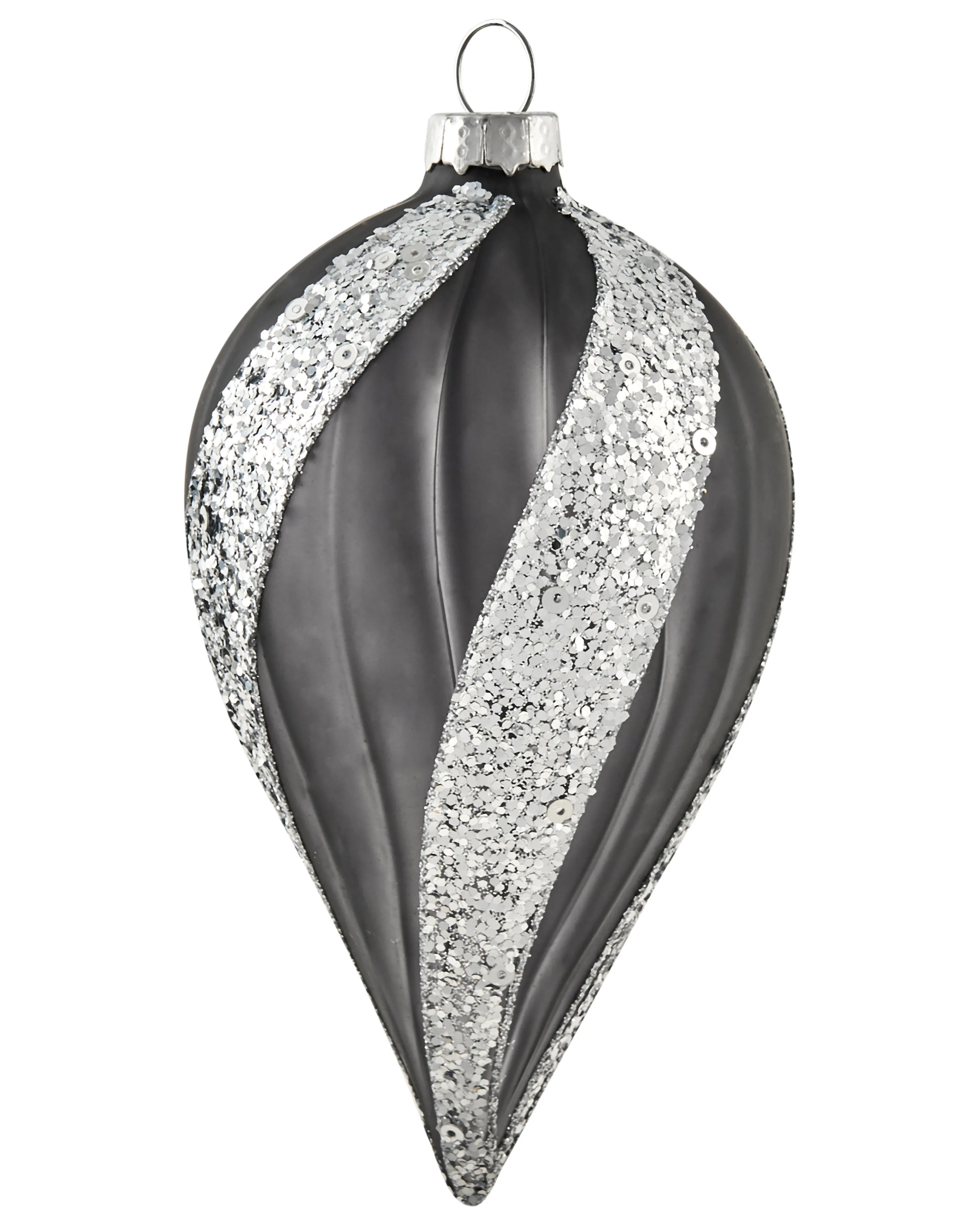 Set van 35 kerstballen FROSTFALL Glas Grijs