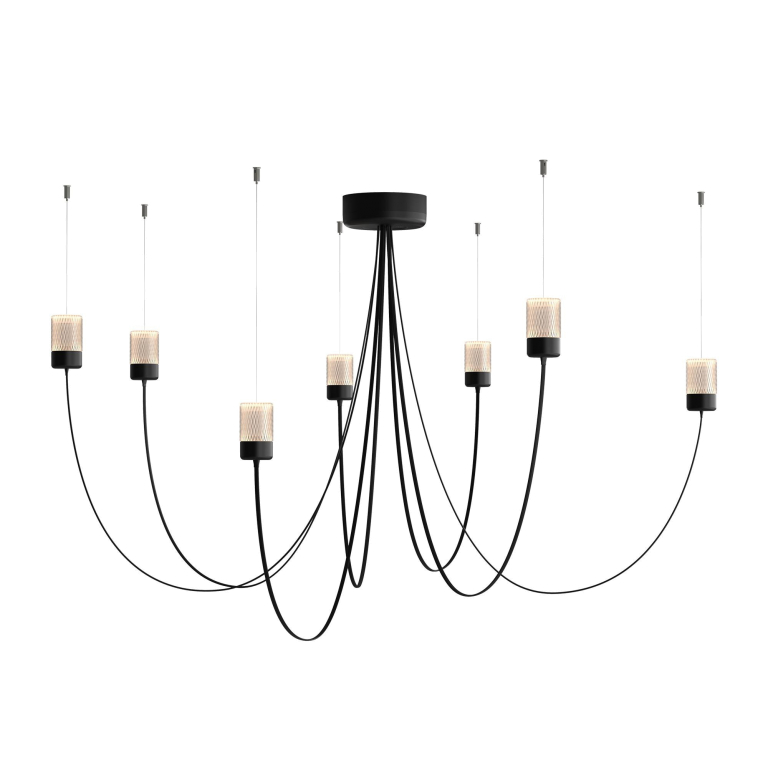Moooi Gravity Chandelier 7 kroonluchter Ø127 LED zwart