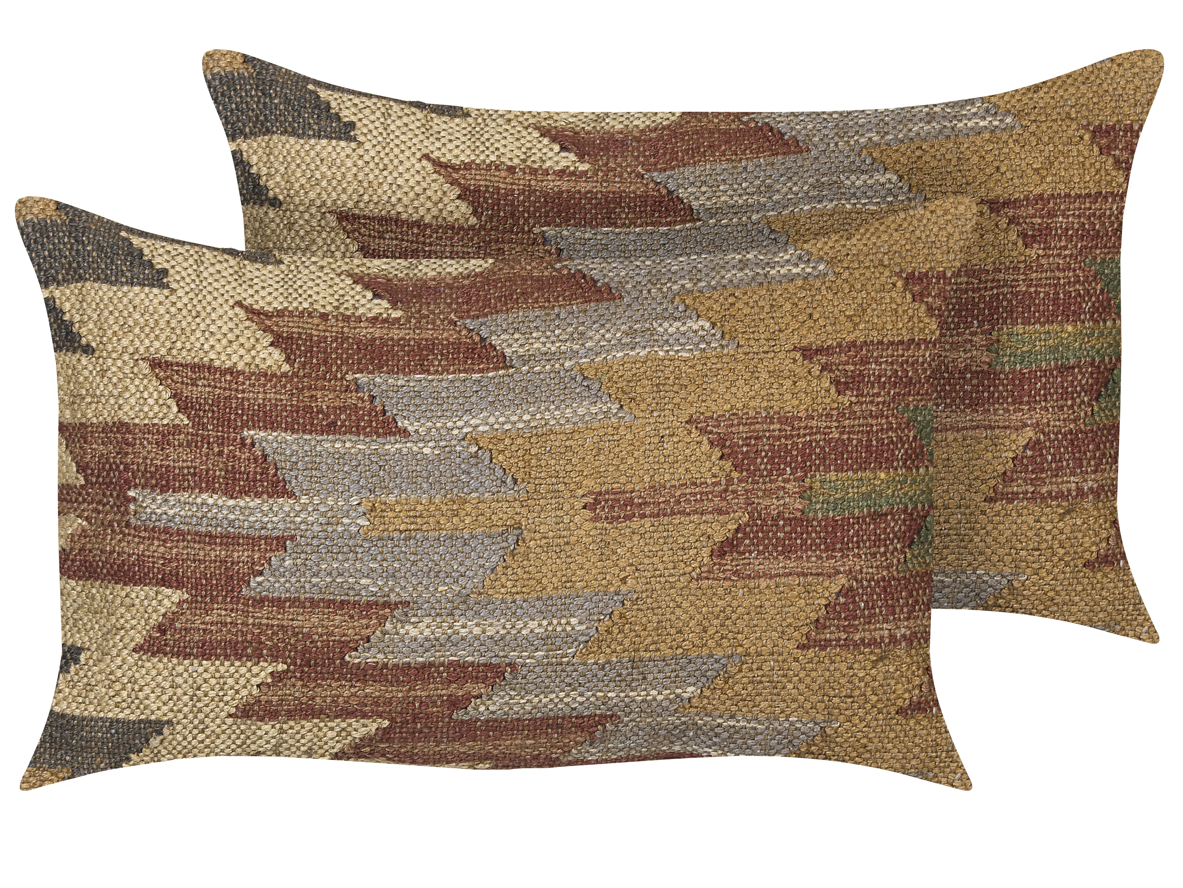 Set van 2 sierkussens DEEPOR Jute 30 x 50 cm Meerkleurig oosters patroon