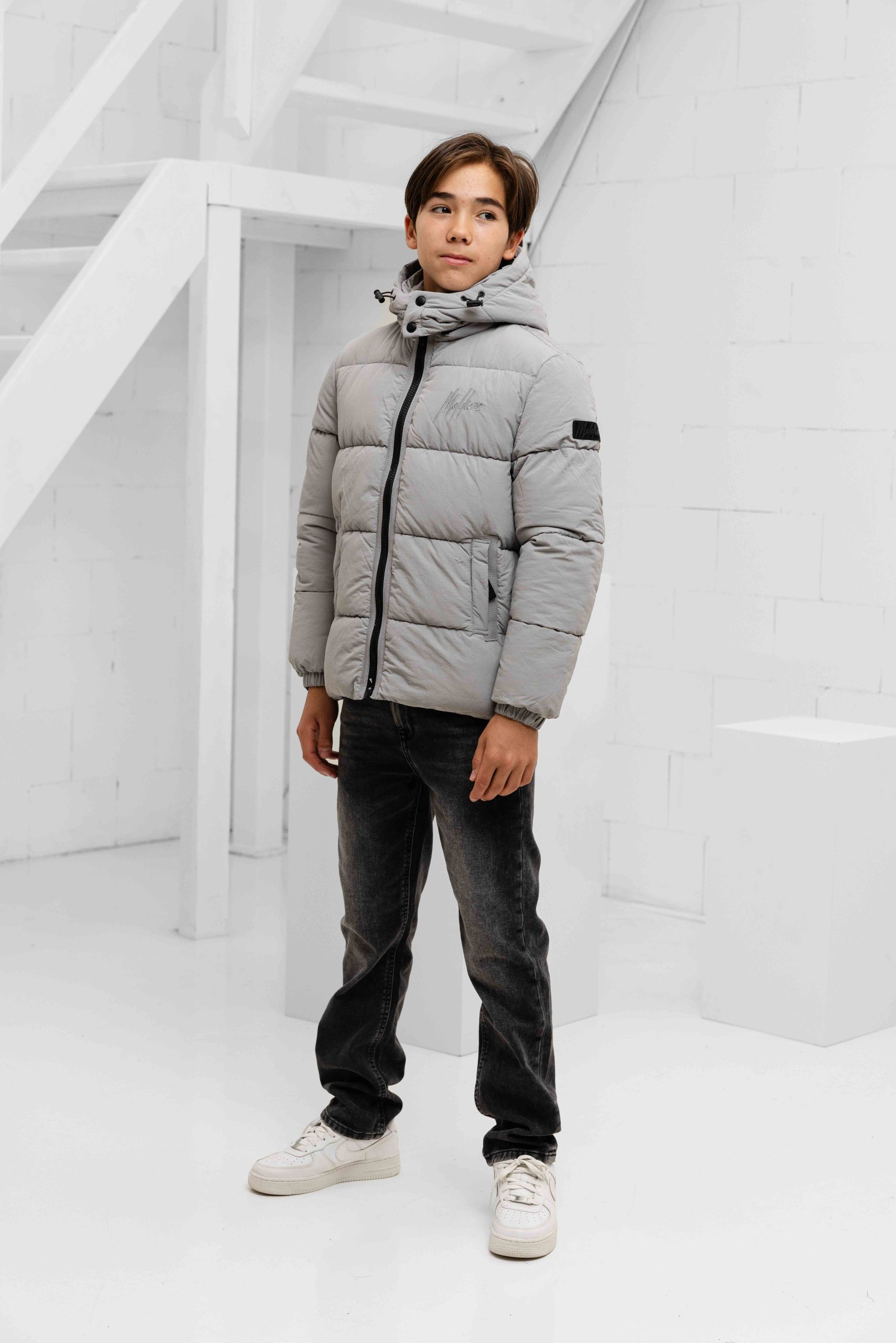 Malelions Donn Puffer Winterjas Kids Lichtgrijs