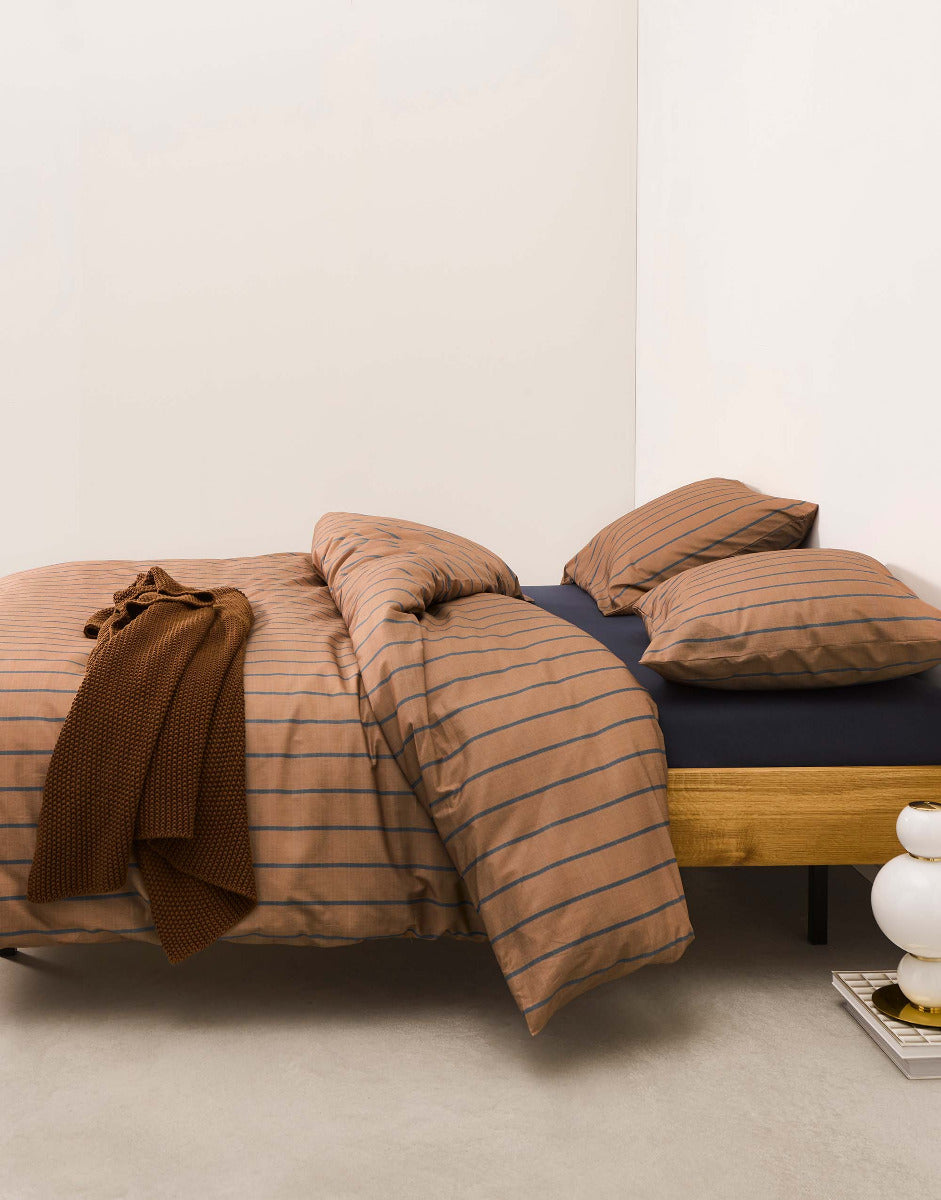 Marc O'Polo Dekbedovertrek Hennep Tencel Torsken - warm pecan