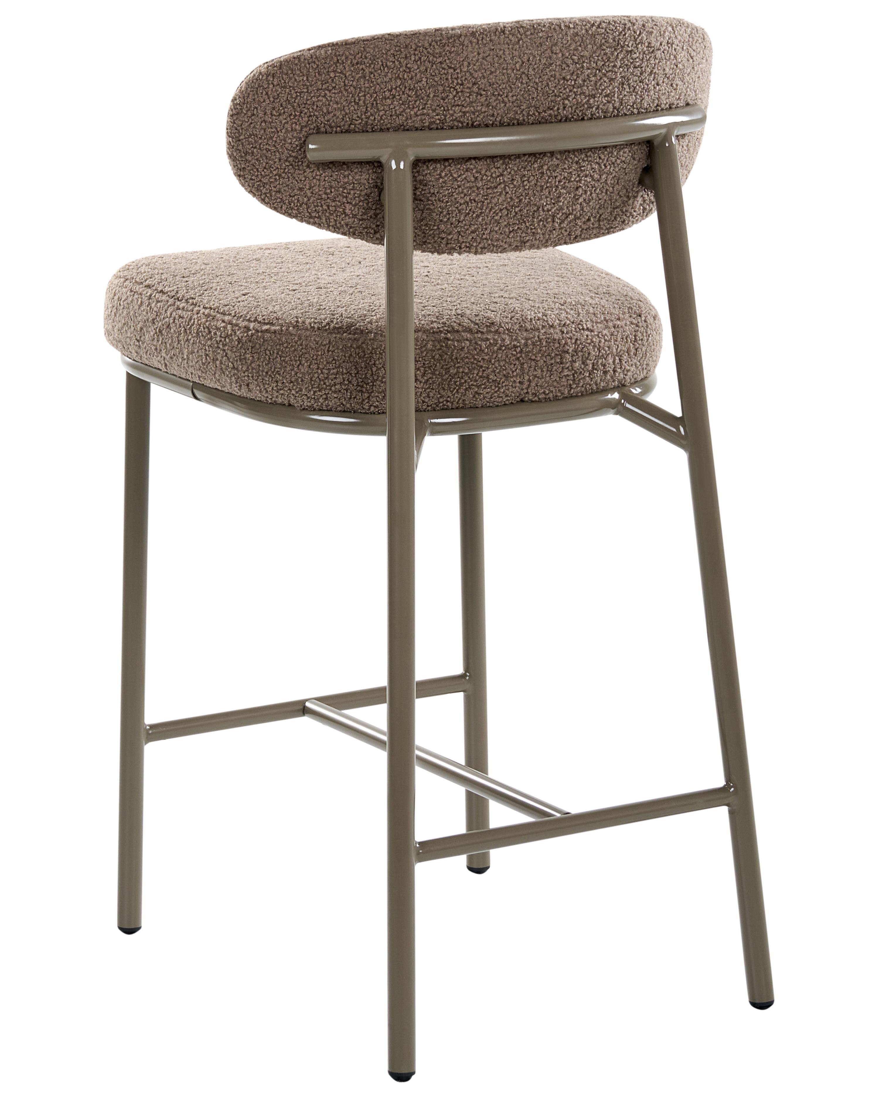 Set van 2 barstoelen UNITY Bouclé Taupe