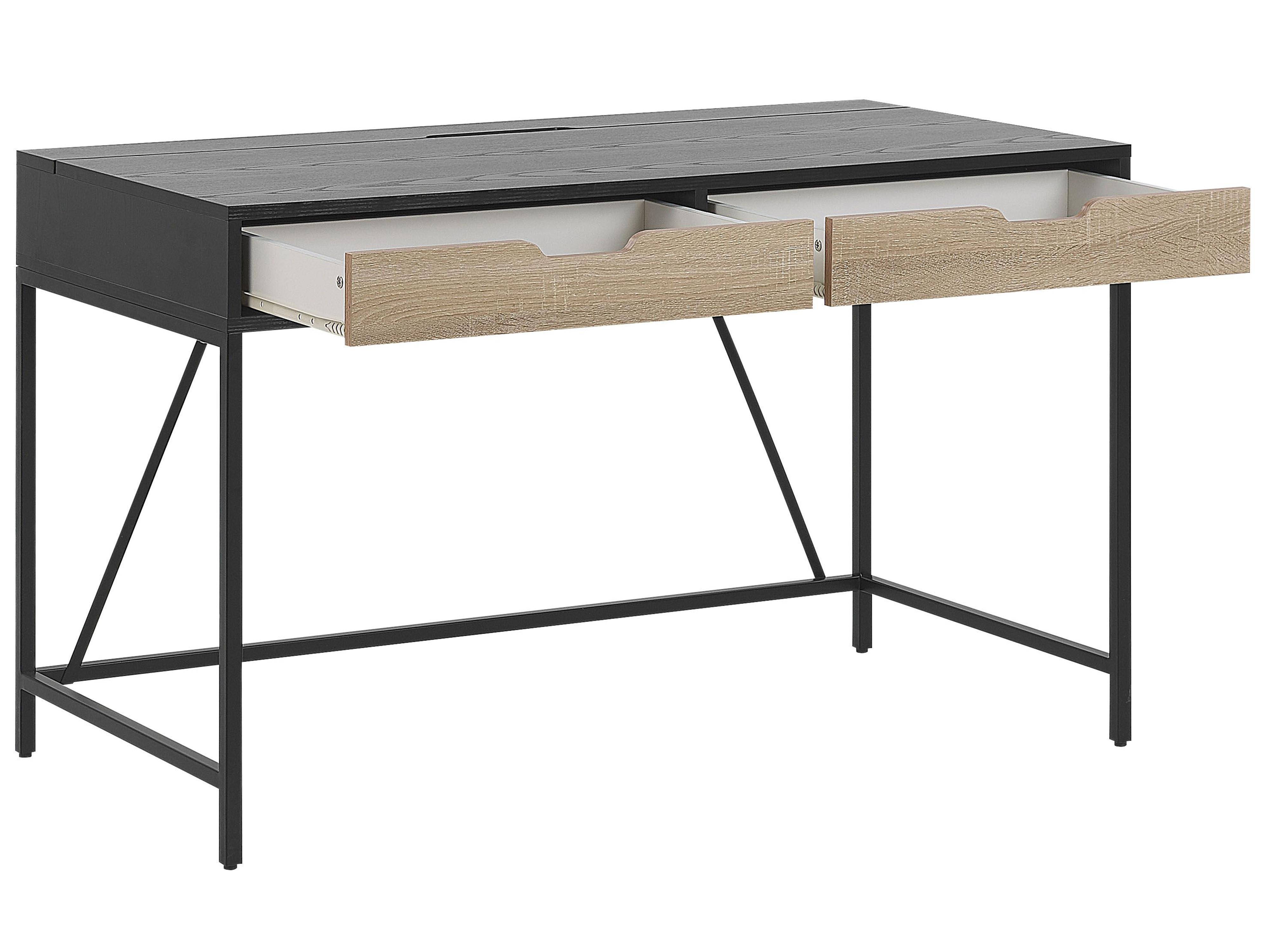 Bureau JENA Zwart 120 cm 60 cm met lades