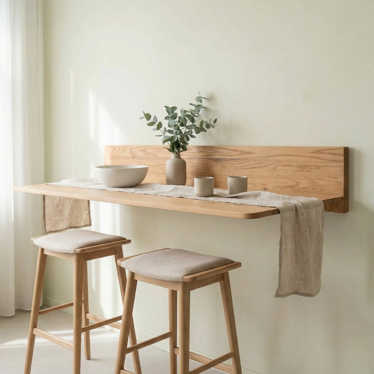 DÃJA Living - Zwevende Bartafel - Naturel Eiken - 160cm - Bailo