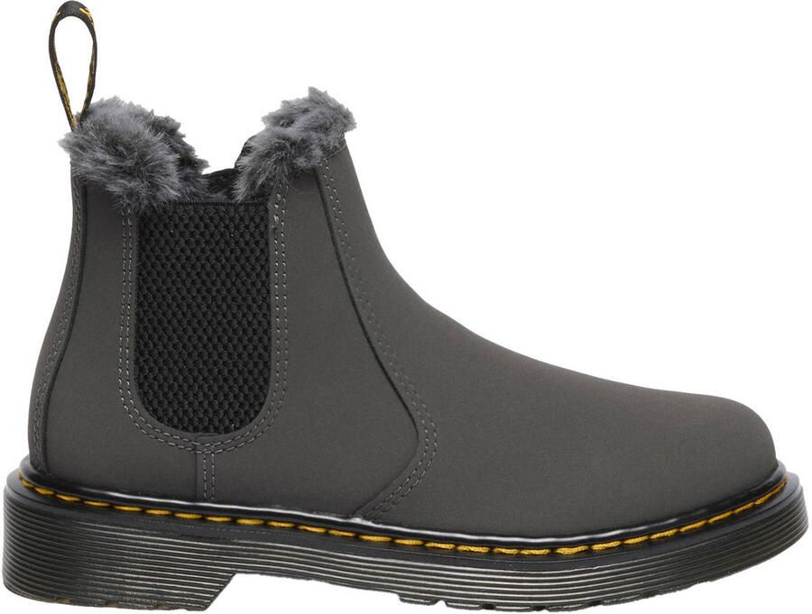 Dr. Martens 2976 Leonore gevoerde suède enkelboots Gunmetal Soho Buck