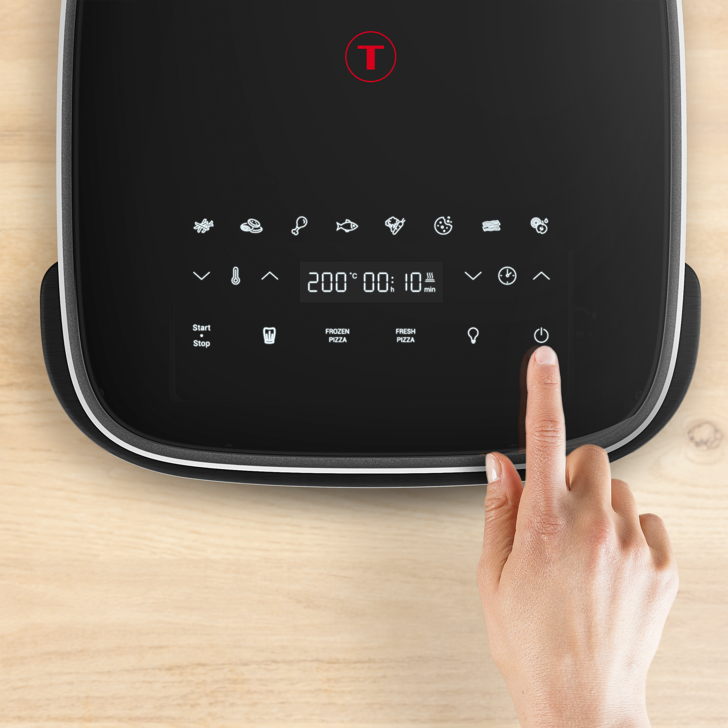Easy Fry Pizza FW4018 Air fryer met kijkvenster - 10 programma's - 4 L