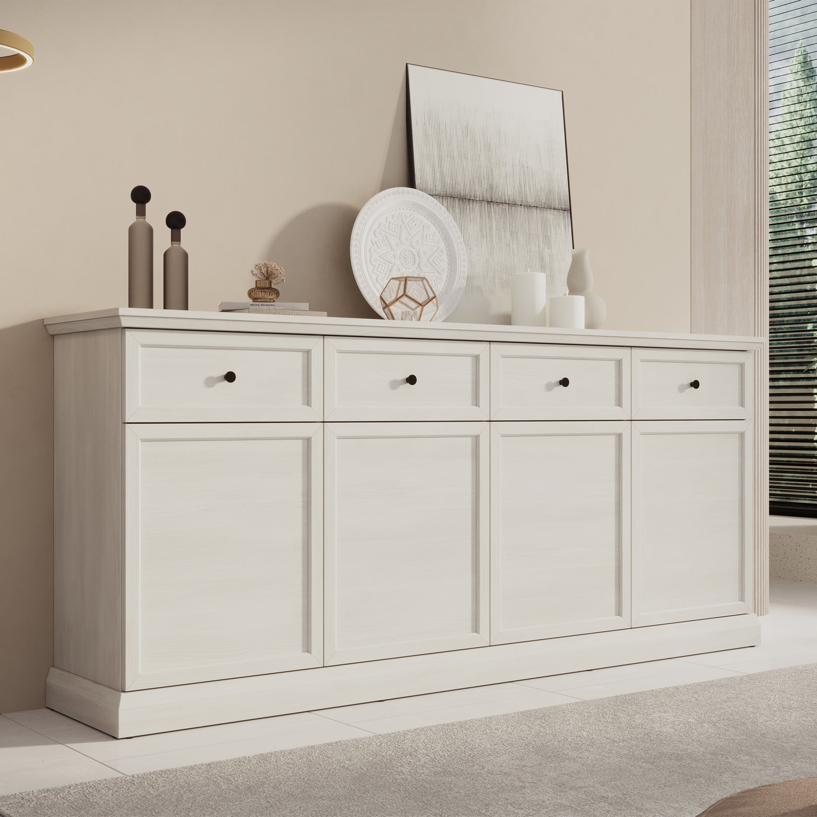 Leroy - Dressoir - Wit - 193x40x86 cm