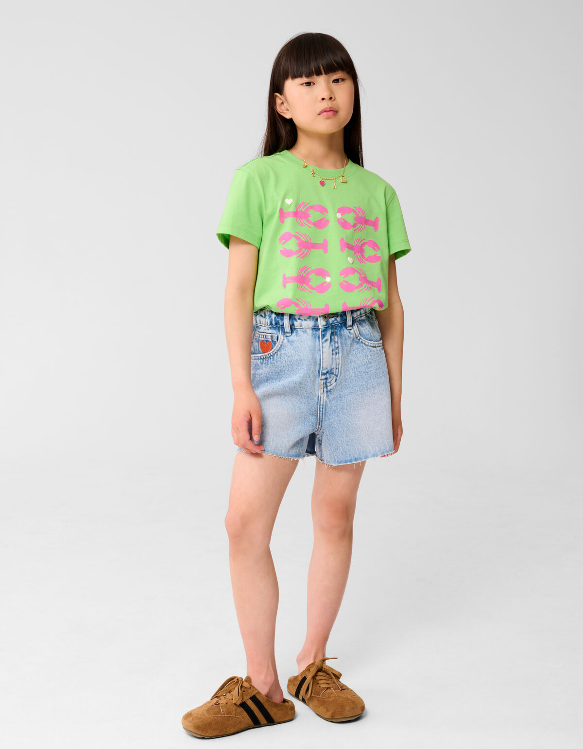 Embroidery Short Bleached